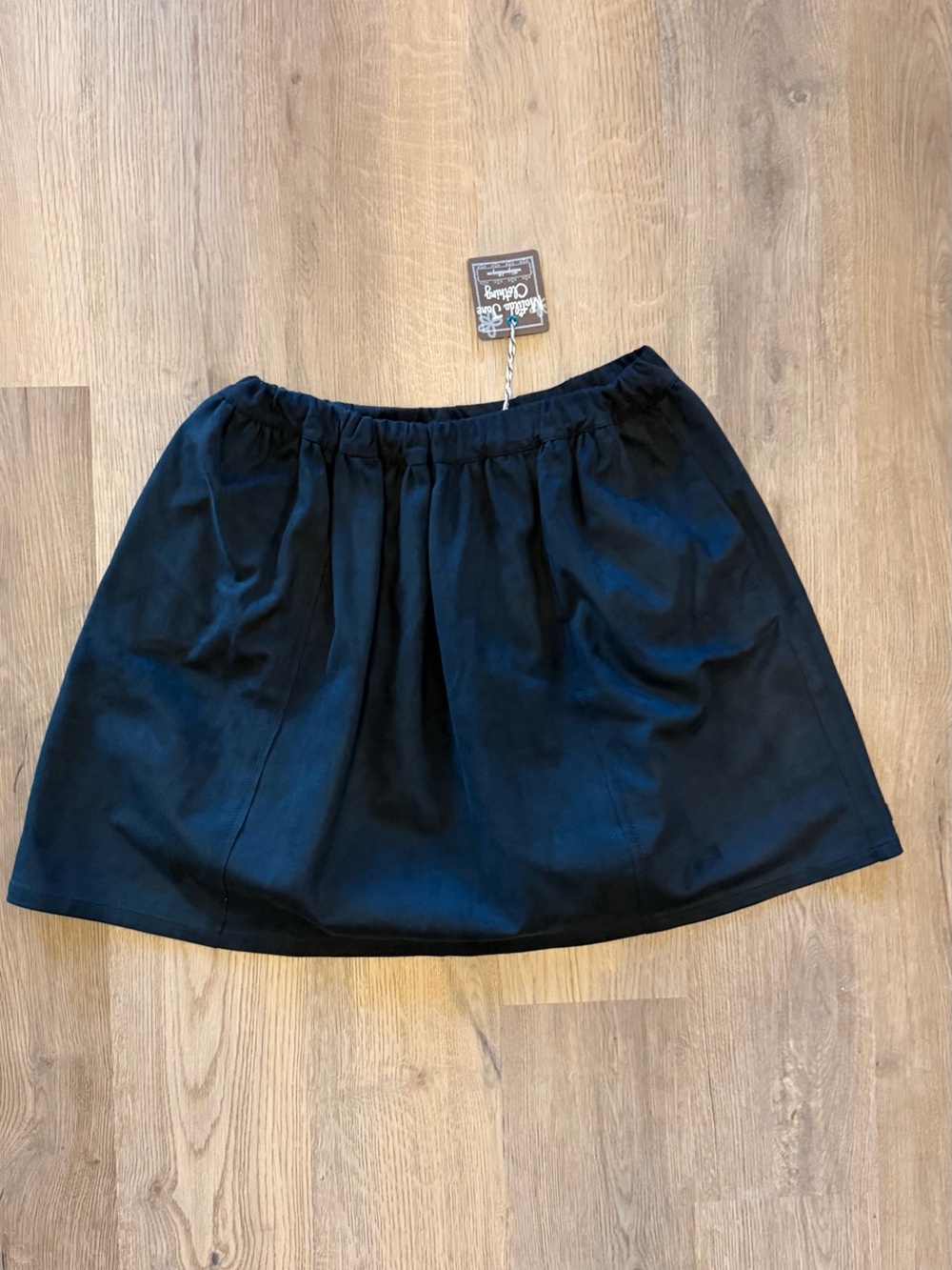 Matilda Jane Black Gathered A-Line Skirt NWT Medium Stretch Pull-On